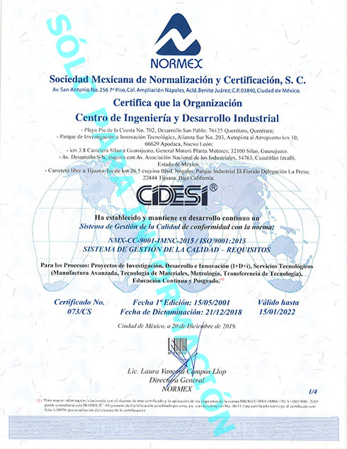 Certificaciones Cidesi